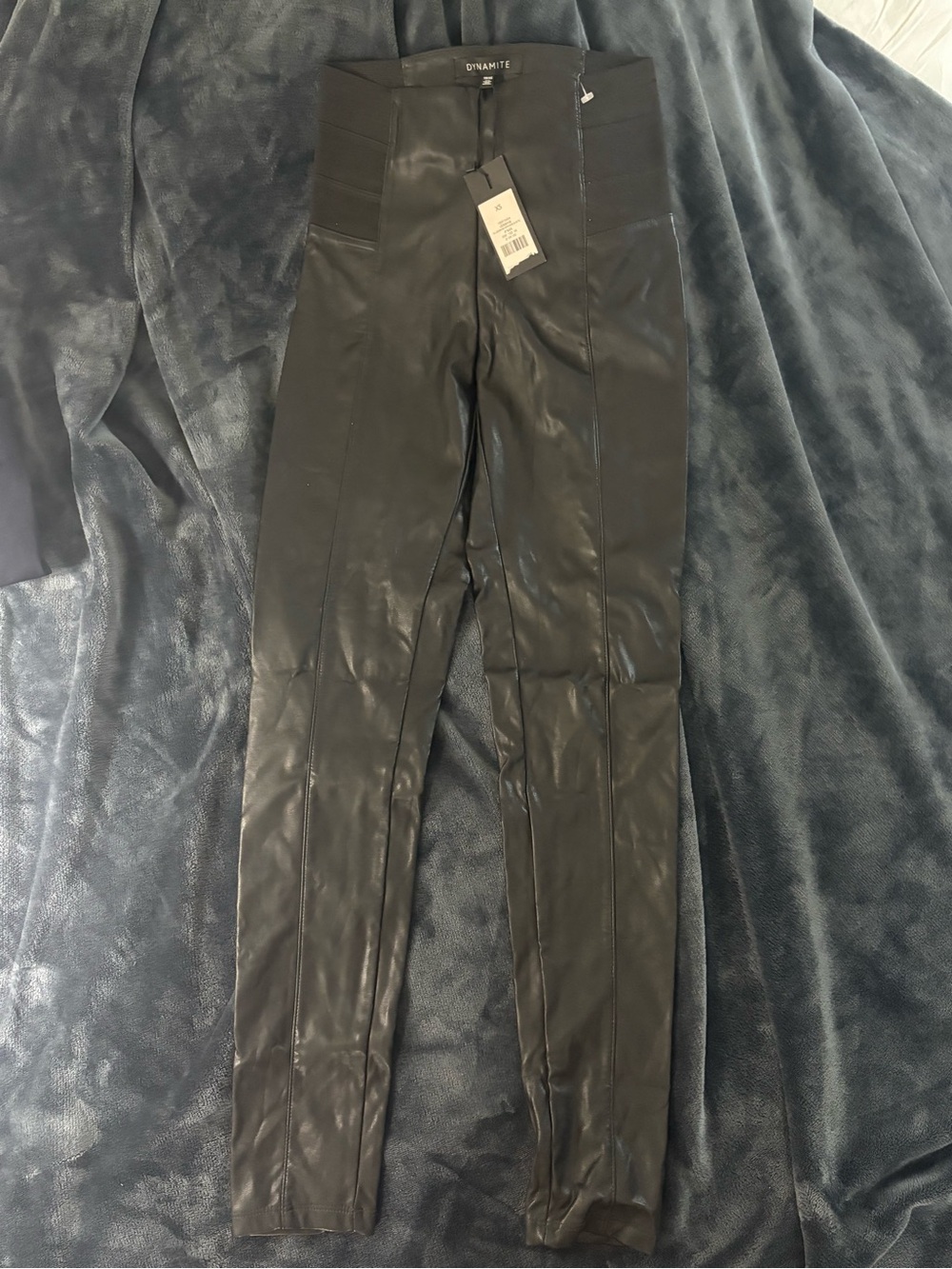 Dynamite Black Faux Leather High-Rise Leggings
